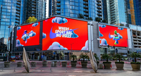 Écran LED extérieur 3D à vision directe haute luminosité 960 x 960 mm, étanche IP65, 3840/7680 Hz, pour la publicité aéroportuaire