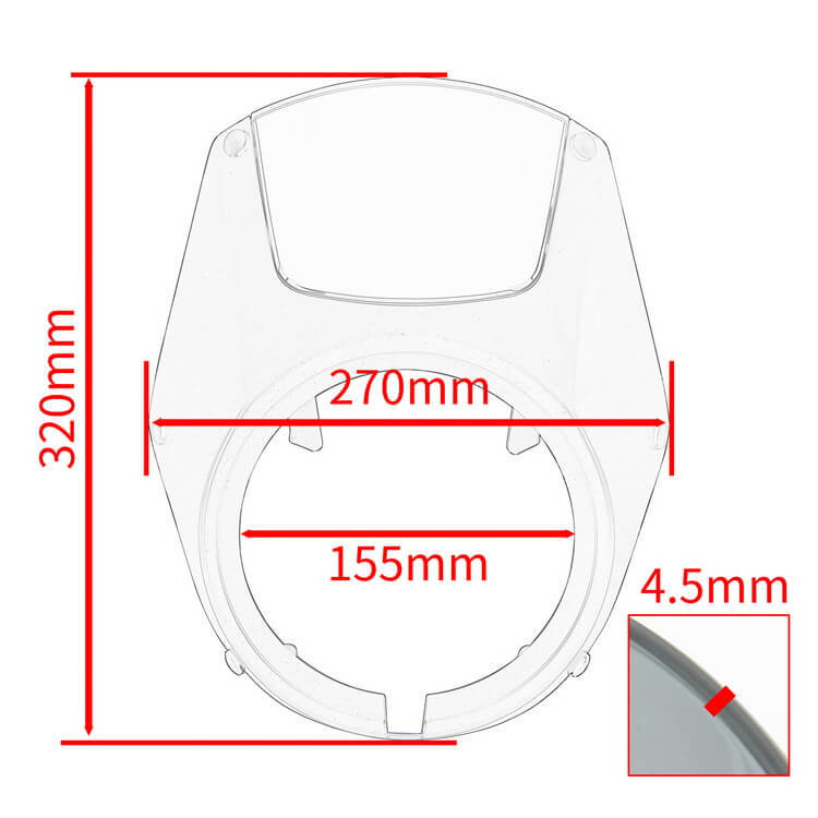 Déflecteur De Vent Pare-Brise Moto CL250 CL300 CL500 - Visière Fumée Compatible Honda 2023