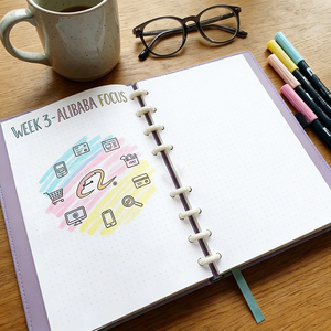 Ricariche per Quaderno Personalizzabili <span class=keywords><strong>A4</strong></span> <span class=keywords><strong>a</strong></span> Punti/Righe/Blanco/Griglia, 11 Dischi, Ricariche di Carta per Rilegatura <span class=keywords><strong>a</strong></span> Disco - Product Image 4