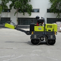 Compacteur de sol vibrant à double tambour, 800 kg, hydraulique, autoporté, de 0,5 à 0,6 tonne