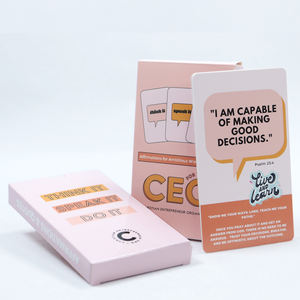 Jeu de cartes d'affirmations positives roses personnalisées avec impression sur mesure, cartes d'affirmation quotidiennes pour jeunes mamans - Product Image 3