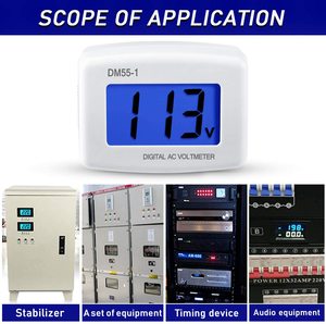 AC 110V 220V voltmètre numérique EU US <span class=keywords><strong>Plug</strong></span> voltmètre prise testeur de tension affichage LCD voltmètre mur plat voltmètre - Product Image 4