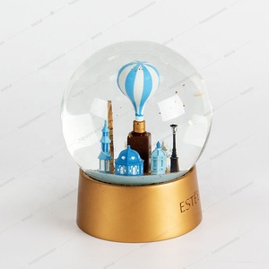 Bouteille d'huile essentielle de marque de luxe, flacon marron, château, montgolfière, grande roue, 100 mm, promotion <span class=keywords><strong>du</strong></span> Nouvel An, cadeau globe à neige - Product Image 5