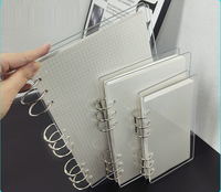 Reliure transparente en acrylique A5 A6 B5, carnet A5, 40 feuilles, 80 pages