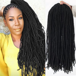 Extensions de cheveux synthétiques pour tresses au crochet, 18 pouces, pour femmes, blondes, style Bug Braiding Hair - Product Image 1