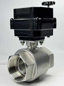 Vanne à boisseau motorisée Flomarvel FH-B DN32 DN40 DN50 1 1/4 pouce 1/2 2 12V 24V 220V CA en acier inoxydable NPT BSP pour le contrôle de l'eau à faible pression - Product Image 2
