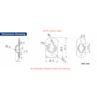 Loquet de sécurité professionnel en aluminium pour châssis d'armoire industrielle avec poignée en T et cylindre, accessoire d'usine