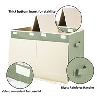 Grande boîte à jouets pliable pour enfants avec couvercle rabattable, organisateur de rangement pour jouets en tissu pliable en forme d'animal