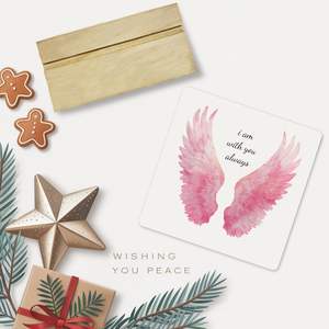 Акриловая табличка «В память о любимом» с дизайном «Крылья ангела», вдохновляющий декор для стола и знаки соболезнования «Я всегда рядом с тобой» - Product Image 6