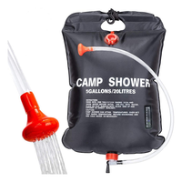 Douche de camping portable personnalisée 5 gallons sac à eau léger en PVC pour camping en plein air 20L sac de douche