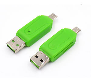 FYX Stock 2 en 1 USB 2.0 OTG lecteur de carte mémoire universel Micro USB TF lecteur de carte <span class=keywords><strong>SD</strong></span> pour téléphone ordinateur portable - Product Image 2