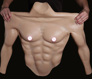 Ropa de Simulación para Espectáculos de Gran Venta con Músculos <span class=keywords><strong>Abdominales</strong></span> de Ocho Piezas y Músculos Pectorales <span class=keywords><strong>Falsos</strong></span> de Silicona para Hombres - Product Image 2