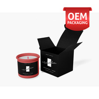 Boîte d'emballage rigide personnalisée pour bougies avec poignée, impression de logo de luxe en quadrichromie avec revêtement UV et présentation cadeau