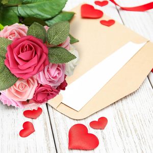 25/50 Piezas de Flores Artificiales, Serie de <span class=keywords><strong>Rosas</strong></span> Rojas, <span class=keywords><strong>Rosas</strong></span> Falsas con Tallo para Ramos de Boda, Centros de Mesa, Arreglos y Decoraciones - Product Image 4