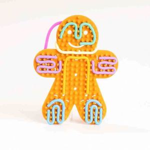 ของเล่นเสริมพัฒนาการเด็กทำมือ ชุดของเล่นคลายเครียดธีมคริสต์มาส ตุ๊กตาขนมปังขิง บอร์ดกิจกรรมสัมผัสซิลิโคน - Product Image 3