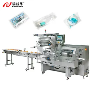 Medical Flow Wrapping Packaging Face Mask IV Bag Saline Medical Kit Tablet Packing Machine