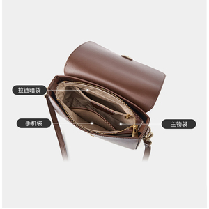 กระเป๋าถือหนังแท้สำหรับผู้หญิง กระเป๋าสะพายไหล่ดีไซน์ทันสมัย - Product Image 4