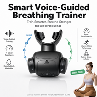 Entraîneur Musculaire Respiratoire S1P à Guidage Vocal, 8 Niveaux de Résistance, Exercice Respiratoire, Certifié CE RoHS, OEM ODM, Vente en Gros Direct Usine