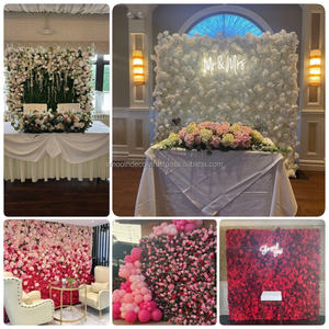 ผนังดอกกุหลาบผ้าไหมเทียม 3 มิติ สีดำ สำหรับตกแต่งงานแต่งงาน วันวาเลนไทน์ และงานปาร์ตี้ ขนาด 240x240 ซม. - Product Image 6