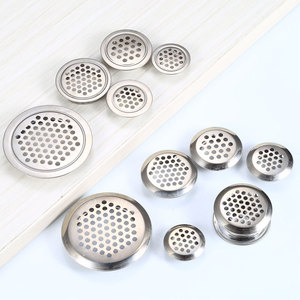 Grille de ventilation circulaire en acier inoxydable pour accessoires de quincaillerie de meubles et armoires - Product Image 1