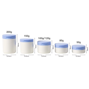Pot cosmétique rond en plastique PP dépoli double couche avec couvercle à clip/cuillère, <span class=keywords><strong>pour</strong></span> masque facial, crème <span class=keywords><strong>pour</strong></span> <span class=keywords><strong>les</strong></span> yeux, 50g 100g 120g 150g - Product Image 4