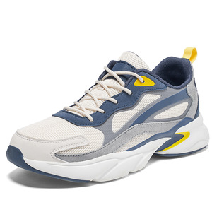 Chaussures de sport pour hommes, légères, amortissantes, respirantes, en cuir synthétique, semelle en caoutchouc, confortables - Product Image 1