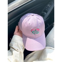 Nueva Gorra de Béisbol Ajustable de 6 Paneles 2024, Estilo Instagram, Inspirada en Corea, Unisex, Diseño de Hojas Bordadas a Máquina, Algodón con PVC