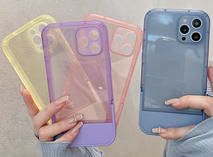 Supporto supporto staffa custodia per telefono <span class=keywords><strong>trasparente</strong></span> per iPhone 15 11 13 14 12 Pro Max, custodia di protezione per fotocamera per <span class=keywords><strong>Apple</strong></span> - Product Image 5