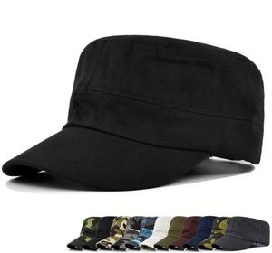 Wholesale Cheap Factory in Stock Solid Twilled Cotton Blank Flat Top Tucker Hat Sports Cap Camp Hat for Men <b>Sun</b> <b>Shade</b> - Product Image 1