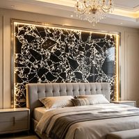 Grandes dalles de marbre noir Calacatta naturel de qualité supérieure pour sols résidentiels, murs, comptoirs, tables basses, design d'intérieur de villa