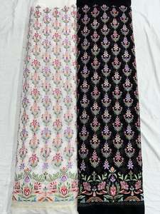 Tela de encaje de Georgette de viscosa pura de alta calidad, trabajo de hilo de nueve agujas importado para bodas, artículos disponibles en stock - Product Image 4