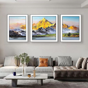Quadri da Parete con Cornice di Lusso, Stampa su Pelle di un Tramonto Spettacolare dell'Himalaya in Nepal, per Ufficio e Casa - Product Image 3