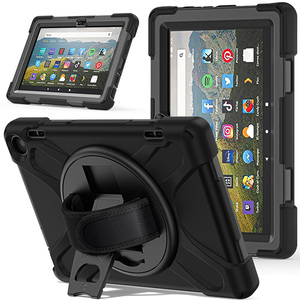 Étui robuste avec sangle pour <span class=keywords><strong>Amazon</strong></span> <span class=keywords><strong>Kindle</strong></span> Fire HD 8 2022, coque de <span class=keywords><strong>protection</strong></span> de tablette pour enfants, bandoulière intégrée - Product Image 3