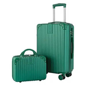 Wholesale hard side luggage sets valise voyage case bags trolley ABS travelling hand bags carry on travel bags