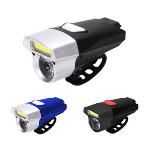 Nueva Luz Delantera para Bicicleta Recargable por USB, Impermeable, de Alta Luminosidad, LED COB, 4 Modos, Aleación de Aluminio, Negro Plateado - Product Image 3