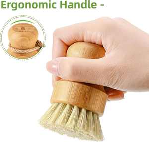 Natural Dish <b>Cleaning</b> Brush Wooden Handle with Natural Sisal Coconut Kitchen <b>Cleaning</b> Exquisite Packing <b>Special</b> for Gifts - Product Image 4
