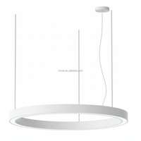 Luminaire suspendu circulaire moderne à anneaux LED RONSE pour hôtel, restaurant, bâtiment commercial