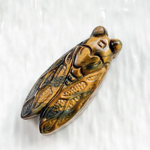 Artesanías de Cristal Natural Talladas a Mano de Alta Calidad: Ojo de Tigre, Ojo del Diablo, Cigarra, Caracol, Hexagrama, Rosa, Doble y Otras Formas de Cristal - Product Image 5