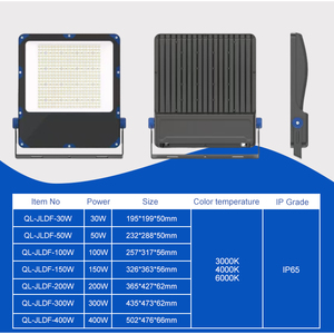 Thick Die-cast Aluminum IP65 Waterproof180° Adjustable <b>LED</b> Flood <b>Light</b> with Blue <b>Corner</b> Design High Lumen Outdoor Lighting - Product Image 6