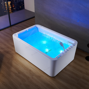 Bañera independiente Burbujas de aire Bañera de <span class=keywords><strong>hidromasaje</strong></span> para 2 personas Spa moderno Bañera de <span class=keywords><strong>hidromasaje</strong></span> acrílica Precio - Product Image 1