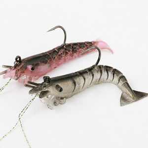 2 leurres souples en plastique en forme de <span class=keywords><strong>crevettes</strong></span>, coulants, 8,3 cm/11 g, pour la pêche en eau salée et douce, appâts pour achigan, truite et petits poissons - Product Image 4