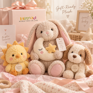 ของเล่นตุ๊กตาเด็กแบบกำหนดเองได้ ของขวัญพร้อมส่ง ตุ๊กตากระต่าย ตุ๊กตาสุนัข ของเล่นตุ๊กตาสัตว์สำหรับเด็กแรกเกิด ของขวัญสำหรับร้านบูติก รับผลิตแบบ OEM ODM - Product Image 1