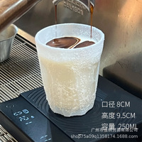 Vaisselle en verre pour restaurant, 90 ml, 130 ml, 160 ml, 200 ml, verre trempé transparent à paroi simple, résistant à la chaleur, motif logo vintage, tasses à café et à thé