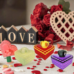 Annoying Surprise Plastic Prank <b>Box</b> Heart-Shaped Decorative <b>Puzzle</b> <b>Box</b> with Customized Color Fun for Birthdays & Pranks for Kids - Product Image 1