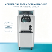 Machine à yaourt et à crème glacée molle en acier inoxydable, de fabrication chinoise, à poser au sol, pour les cafés, les restaurants et les entreprises