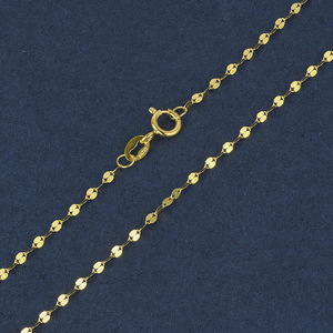 Collar de Oro Macizo Puro de 18K AU750 con Labios de Doble Hoja para Mujer Cadena de Clavícula 18 Pulgadas 45 cm Alto Brillo Gran Venta Color Opcional - Product Image 3