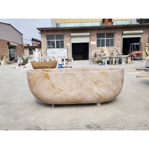 <span class=keywords><strong>Vasca</strong></span> <span class=keywords><strong>da</strong></span> <span class=keywords><strong>Bagno</strong></span> Moderna Freestanding in Pietra, Nuovo Design Elegante, Vasche in Marmo Beige per Casa e Hotel - Product Image 3