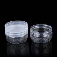 Botol Plastik PET Dua Sisi 200ml dengan Tutup Sekrup untuk Penyimpanan Makanan Ringan/Biji-bijian, 68 Thread, Grade Makanan