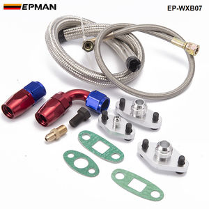 Kit de ligne d'alimentation en huile du turbocompresseur d'assemblage moteur de voiture EPMAN, bride pour <span class=keywords><strong>Toyota</strong></span> <span class=keywords><strong>Supra</strong></span> 1JZGTE 2JZGTE 1JZ/2JZ <span class=keywords><strong>turbo</strong></span> simple EP-WXB07 - Product Image 1