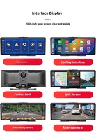 Enregistreur de Conduite Portable 10 Pouces OLED Haute Définition avec GPS Sans Fil, Dispositif de Navigation Automobile Transfrontalier, 1 An de CarPlay